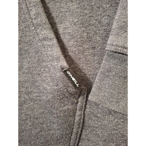 Oneill Hoodie Sweatshirt Mens Medium Gray Athletic Pullover Active Logo Beach - Picture 4 of 9